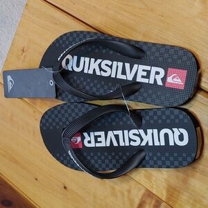 🌸Host Pick🌸NWT Quicksilver Java Blaze Flip Flops Youth 1